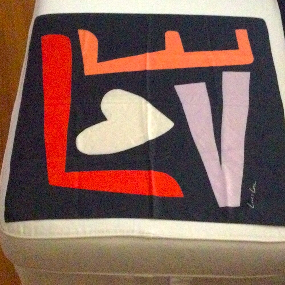 3/$10 | Love & Lore Colorful “Love”Graphic Square Scarf